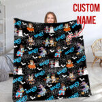 Personalized Bluey Halloween Blanket, Bluey and Friends Blanket, Bluey Birthday Blanket, Bluey Family Blanket for Kid - Image 6