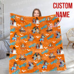 Personalized Bluey Halloween Blanket, Bluey and Friends Blanket, Bluey Birthday Blanket, Bluey Family Blanket for Kid - Image 11