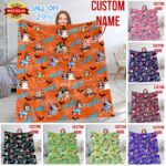 Personalized Bluey Halloween Blanket, Bluey and Friends Blanket, Bluey Birthday Blanket, Bluey Family Blanket for Kid