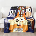 Personalized Bluey Blanket, Home Alone Bluey Blanket, Bluey Birthday Blanket, Family Blanket for Kid - Image 2