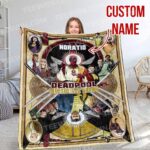 Personalized Name Deadpool and Wolverine Soft Blanket, Mavel Superhero Blanket For Kid - Image 2