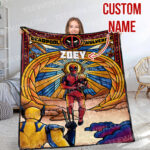 Personalized Name Deadpool and Wolverine Soft Blanket, Mavel Superhero Blanket For Kid - Image 4