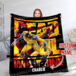 Personalized Name Deadpool and Wolverine Soft Blanket, Mavel Superhero Blanket For Kid - Image 7