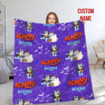 Personalized Bluey Blanket, Bluey Fabric Dog, Bluey and Bingo Fabric Blanket, Bluey Birthday Blanket, Bluey Family Blanket for Kid - Image 9