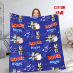 Personalized Bluey Blanket, Bluey Fabric Dog, Bluey and Bingo Fabric Blanket, Bluey Birthday Blanket, Bluey Family Blanket for Kid - Image 7