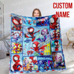 Personalized Name Disney Spider Man Blanket, Spider-Man Blanket, Spider-Man and His Amazing Friends Blanket