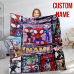 Personalized Name Disney Spider Man Blanket, Spider-Man Blanket, Spider-Man and His Amazing Friends Blanket