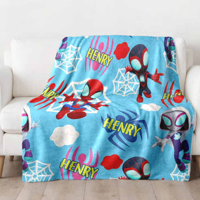 Personalized Name Disney Spider Man Blanket, Spider-Man Blanket, Spider-Man and His Amazing Friends Blanket - Image 2