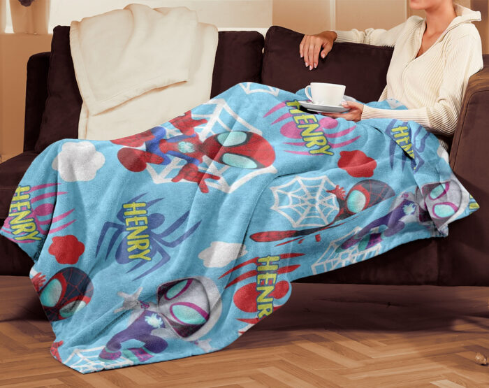 Personalized Name Disney Spider Man Blanket, Spider-Man Blanket, Spider-Man and His Amazing Friends Blanket - Image 4