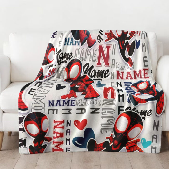 Personalized Name Disney Spider Man Blanket, Spider-Man Blanket, Spider-Man and His Amazing Friends Blanket - Image 3