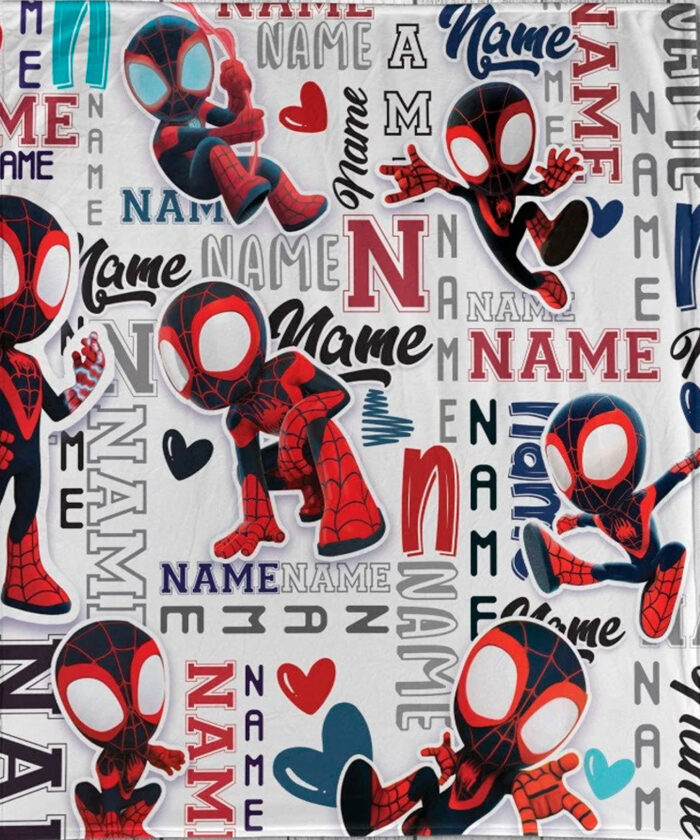 Personalized Name Disney Spider Man Blanket, Spider-Man Blanket, Spider-Man and His Amazing Friends Blanket - Image 2