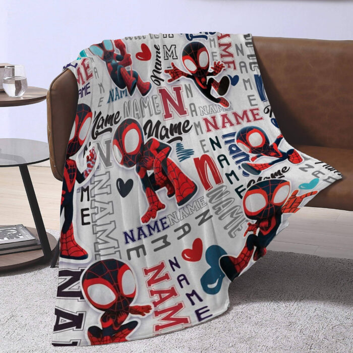 Personalized Name Disney Spider Man Blanket, Spider-Man Blanket, Spider-Man and His Amazing Friends Blanket - Image 4