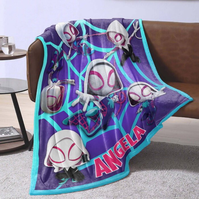 Personalized Name Disney Spider Girl Blanket, Spider-Man Blanket, Spider-Man and His Amazing Friends Blanket - Image 3