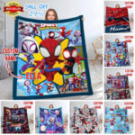 Personalized Name Disney Spider Man Blanket, Spider-Man Blanket, Spider-Man and His Amazing Friends Blanket