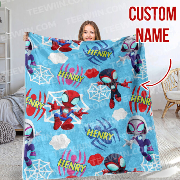 Personalized Name Disney Spider Man Blanket, Spider-Man Blanket, Spider-Man and His Amazing Friends Blanket - Image 9