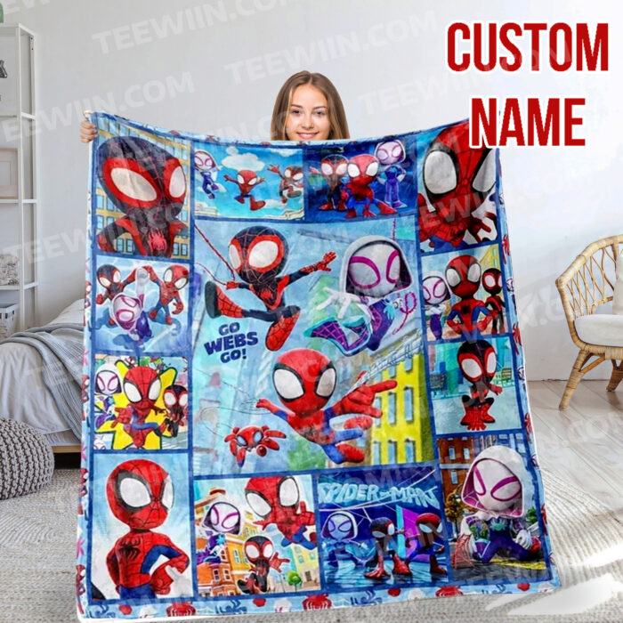 Personalized Name Disney Spider Man Blanket, Spider-Man Blanket, Spider-Man and His Amazing Friends Blanket - Image 4