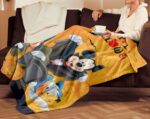 Personalized Name Disney Mickey Halloween Blanket, Custom Name Mickey Blanket - Image 4