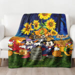 Personalized Name Disney Mickey Halloween Blanket, Custom Name Mickey Blanket - Image 2