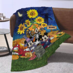 Personalized Name Disney Mickey Halloween Blanket, Custom Name Mickey Blanket - Image 3