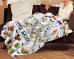 Personalized Name Disney Mickey Halloween Blanket, Custom Name Mickey Blanket - Image 4