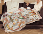 Personalized Name Disney Tinker Bell Halloween Blanket, Custom Name Tinker Bell Coquette Fall Blanket - Image 3