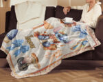 Personalized Name Disney Stitch Halloween Blanket, Custom Name Stitch Coquette Fall Blanket - Image 4