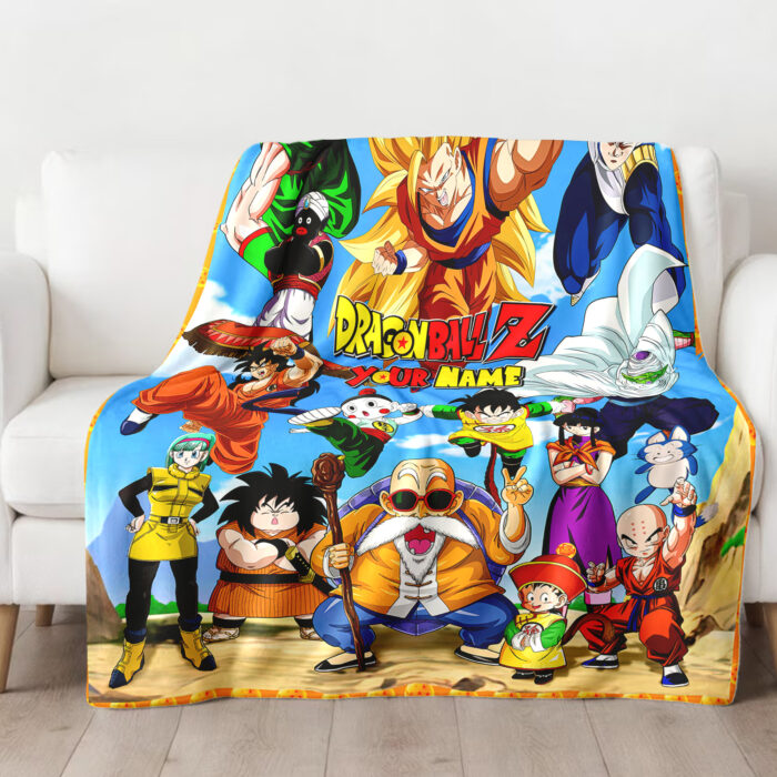 Personalized Name Dragon Ball Blanket, Custom Name Goku Blanket - Image 2