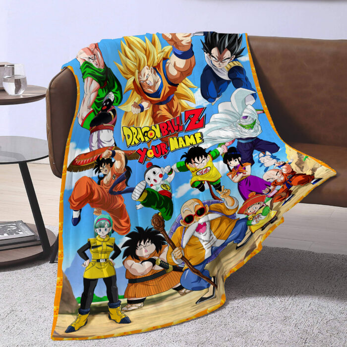 Personalized Name Dragon Ball Blanket, Custom Name Goku Blanket - Image 4