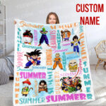 Personalized Name Dragon Ball Blanket, Custom Name Goku Blanket