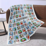 Personalized Snoopy Christmas Blanket, The Peanuts Custom Name Snoopy Blanket, Baby Shower Blanket - Image 2