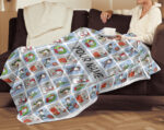 Personalized Snoopy Christmas Blanket, The Peanuts Custom Name Snoopy Blanket, Baby Shower Blanket - Image 3