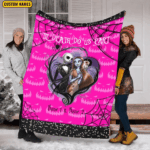 Custom Name Jack And Skellington Halloween Blanket, Halloween Movies Blanket