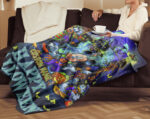 Custom Name Happy Halloween Mickey Blanket, Mickey And Friends Halloween Blanket, Halloween Watching Fleece Blanket - Image 4