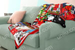 Personalized Snoopy Christmas Blanket, The Peanuts Custom Name Snoopy Blanket, Baby Shower Blanket - Image 2