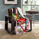 Personalized Snoopy Christmas Blanket, The Peanuts Custom Name Snoopy Blanket, Baby Shower Blanket - Image 4