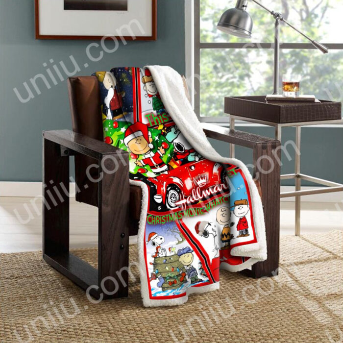 Personalized Snoopy Christmas Blanket, The Peanuts Custom Name Snoopy Blanket, Baby Shower Blanket - Image 4