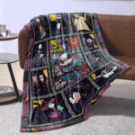 Personalized The Nightmare Before Christmas blanket, Custom Name Jack Skelington Blanket, Baby Shower Blanket - Image 3