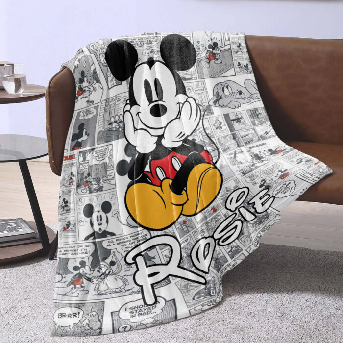 Personalized Mickey Mouse Blanket, Disney Blanket, Custom Blanket, Birthday Gifts, Custom Name Blanket - Image 2