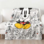 Personalized Mickey Mouse Blanket, Disney Blanket, Custom Blanket, Birthday Gifts, Custom Name Blanket - Image 3