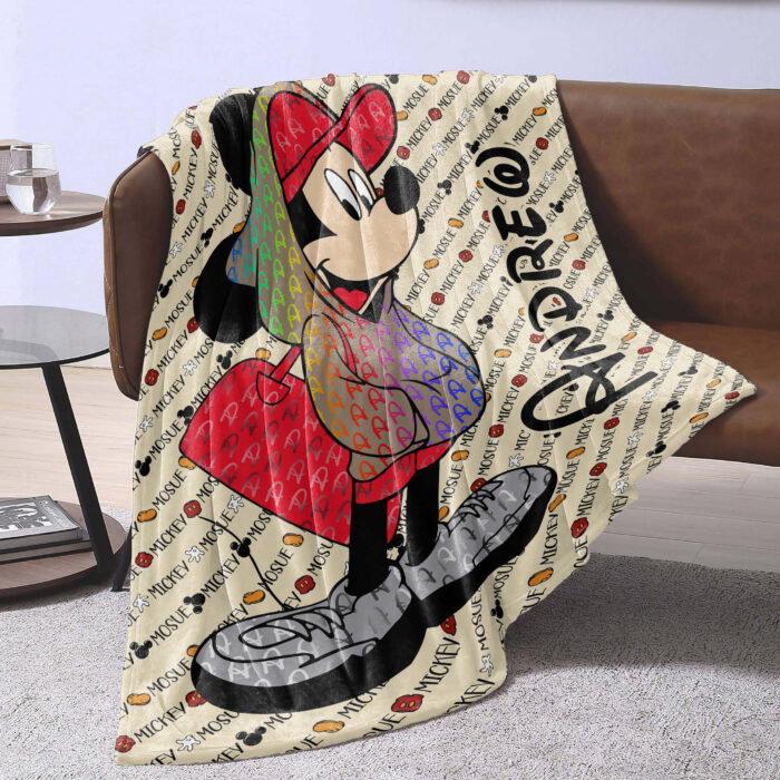 Personalized Mickey Mouse Blanket, Disney Blanket, Custom Blanket, Birthday Gifts, Custom Name Blanket - Image 3