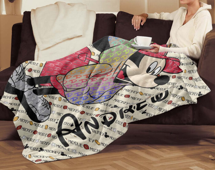 Personalized Mickey Mouse Blanket, Disney Blanket, Custom Blanket, Birthday Gifts, Custom Name Blanket - Image 4