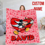 Personalized Mickey Mouse Blanket, Disney Blanket, Custom Blanket, Birthday Gifts, Custom Name Blanket