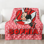 Personalized Minnie Mouse Blanket, Disney Blanket, Custom Blanket, Birthday Gifts, Custom Name Blanket - Image 2