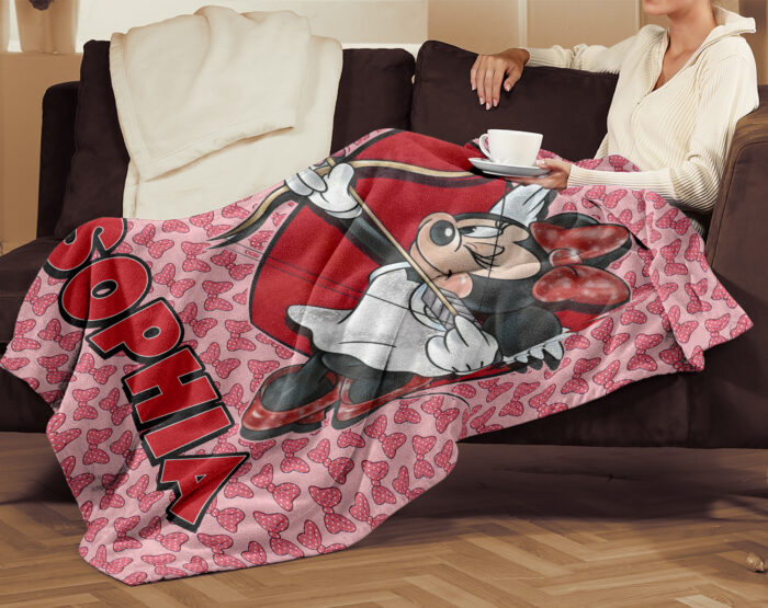 Personalized Minnie Mouse Blanket, Disney Blanket, Custom Blanket, Birthday Gifts, Custom Name Blanket - Image 3