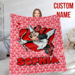 Personalized Minnie Mouse Blanket, Disney Blanket, Custom Blanket, Birthday Gifts, Custom Name Blanket
