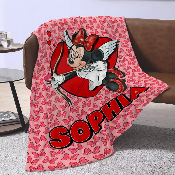 Personalized Minnie Mouse Blanket, Disney Blanket, Custom Blanket, Birthday Gifts, Custom Name Blanket - Image 4