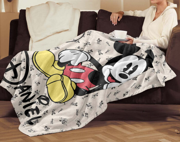 Personalized Mickey Mouse Blanket, Disney Blanket, Custom Blanket, Birthday Gifts, Custom Name Blanket - Image 2