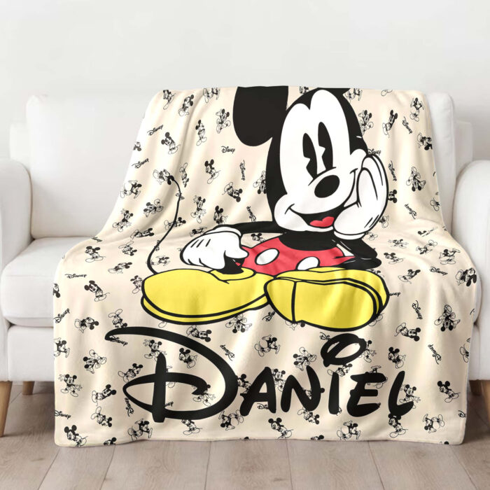 Personalized Mickey Mouse Blanket, Disney Blanket, Custom Blanket, Birthday Gifts, Custom Name Blanket - Image 4