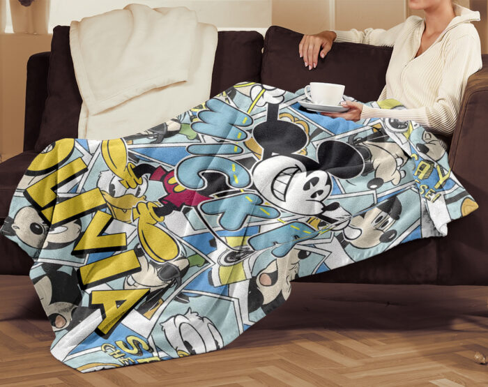 Personalized Mickey Mouse Blanket, Disney Blanket, Custom Blanket, Birthday Gifts, Custom Name Blanket - Image 4