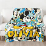 Personalized Mickey Mouse Blanket, Disney Blanket, Custom Blanket, Birthday Gifts, Custom Name Blanket - Image 2